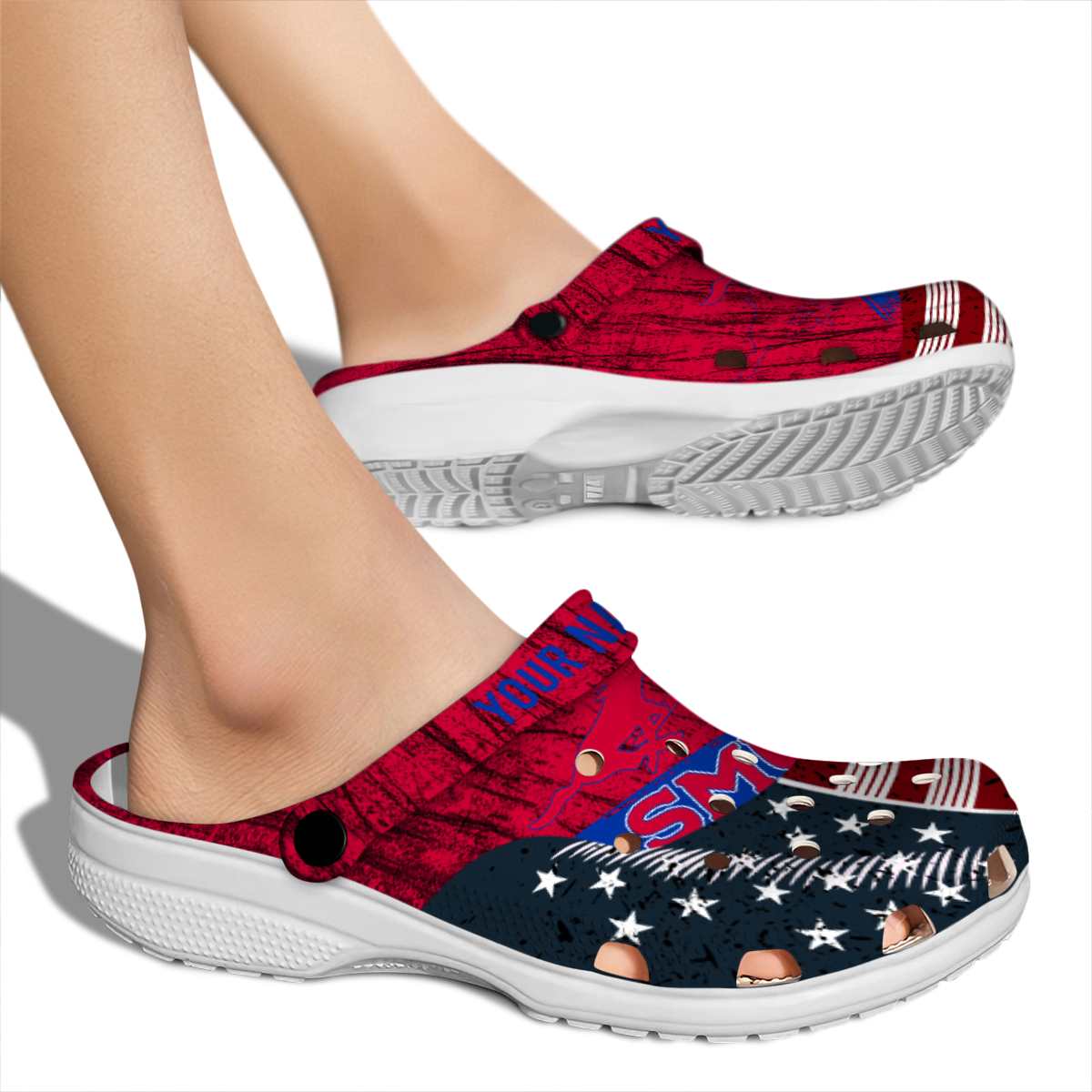Merchidea SMU Mustangs NCAA Sport Crocs Crocband Clogs Shoes Comfortable For Men Women and Kids