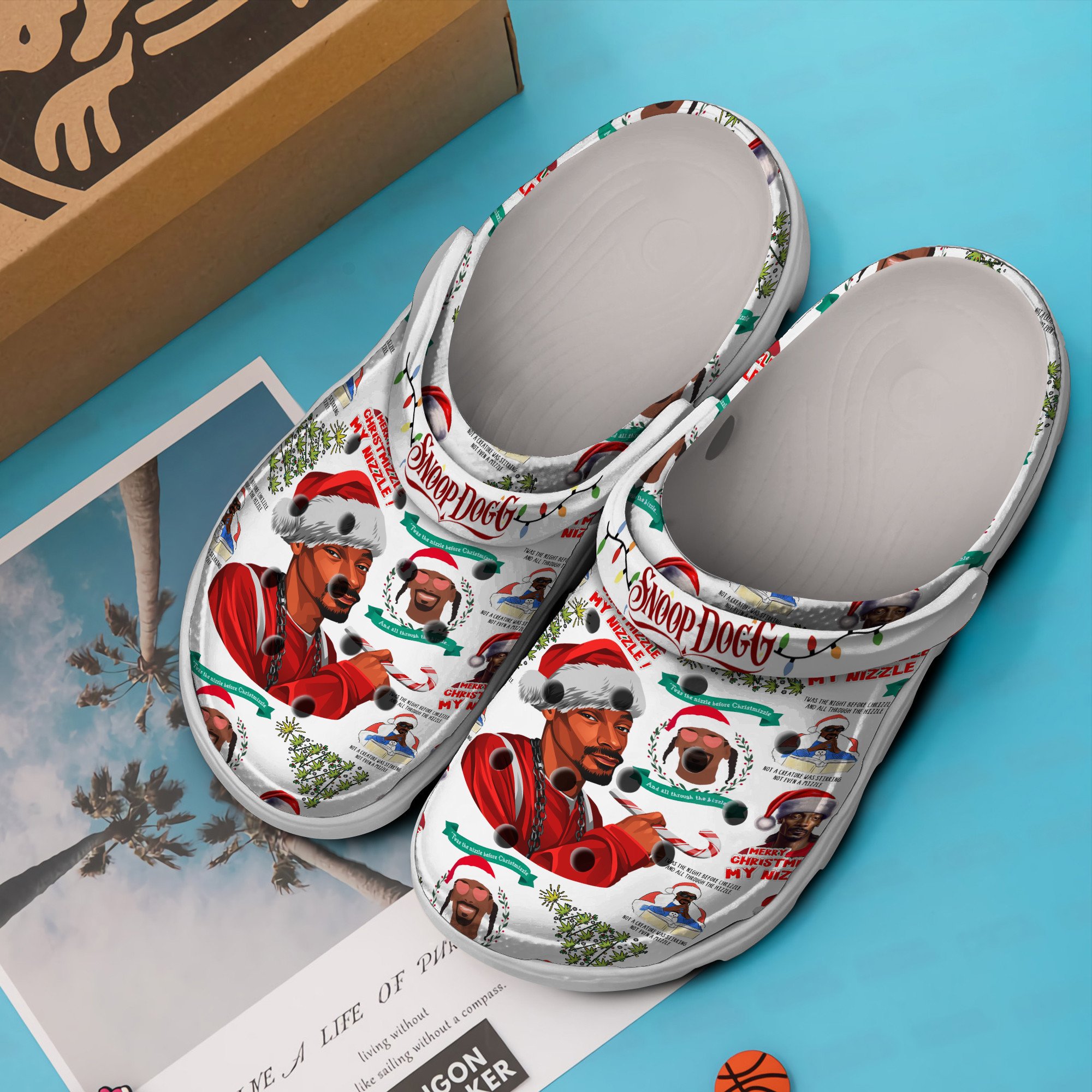 Merchidea Snoop Dogg Christmas Music Crocs Crocband Clogs Shoes Comfortable For Men Women and Kids