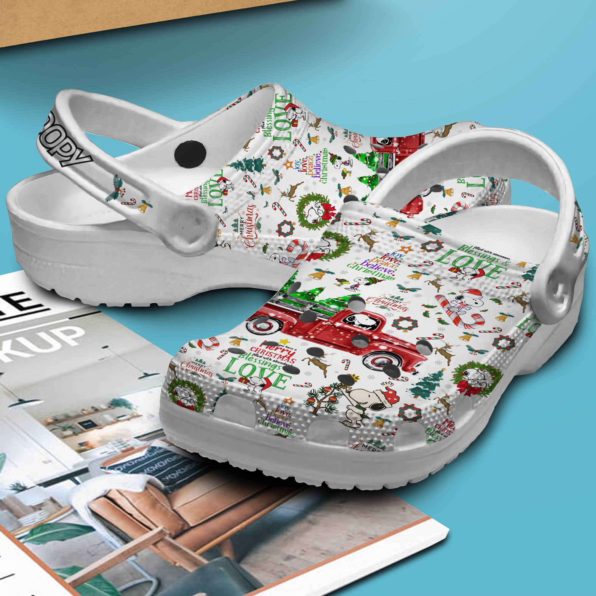 Merchidea Snoopy Cartoon Crocs Crocband Clogs Shoes Comfortable For Men Women and Kids