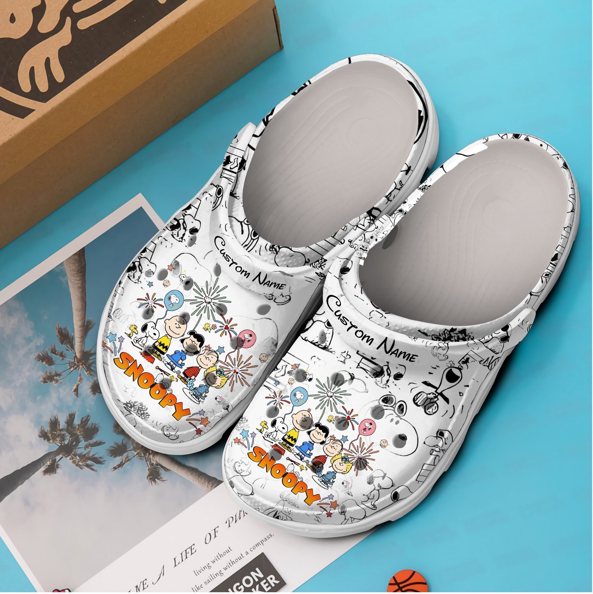 Merchidea Snoopy Peanuts Cartoon Crocs Crocband Clogs Shoes Comfortable For Men Women and Kids