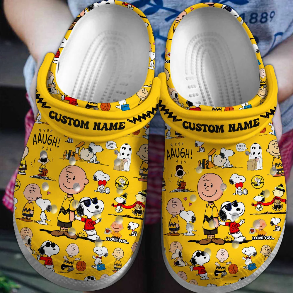 Merchidea Snoopy Peanuts Cartoon Crocs Crocband Clogs Shoes Comfortable For Men Women and Kids
