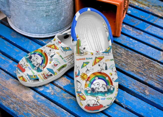 Merchidea Snoopy Peanuts Cartoon Crocs Crocband Clogs Shoes Comfortable For Men Women and Kids