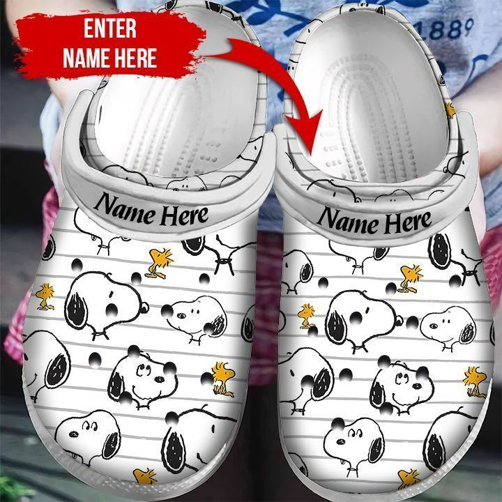 Merchidea Snoopy Peanuts Cartoon Crocs Crocband Clogs Shoes Comfortable For Men Women and Kids