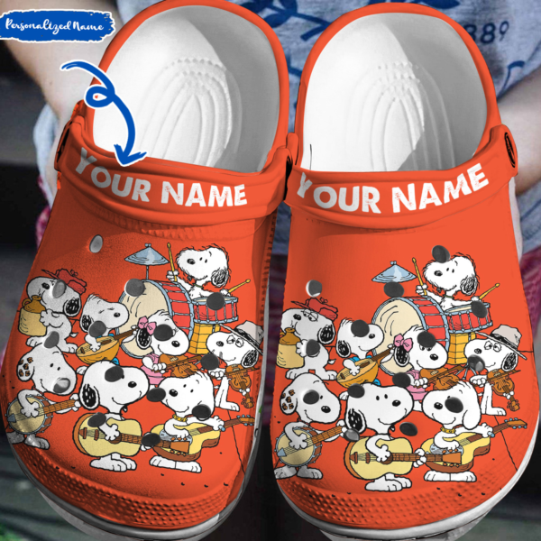 Merchidea Snoopy Peanuts Cartoon Crocs Crocband Clogs Shoes Comfortable For Men Women and Kids