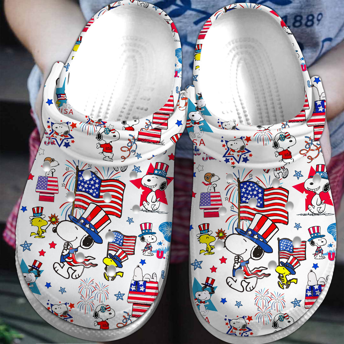Merchidea Snoppy Cartoon Crocs Crocband Clogs Shoes Comfortable For Men Women and Kids