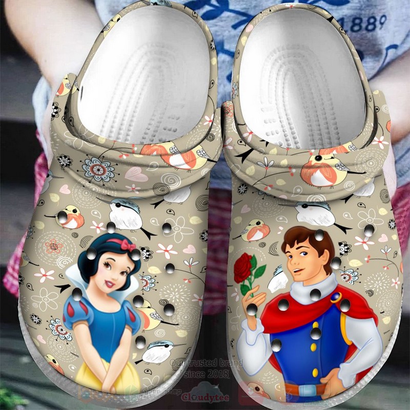Merchidea Snow White Cartoon Crocs Crocband Clogs Shoes Comfortable For Men Women and Kids