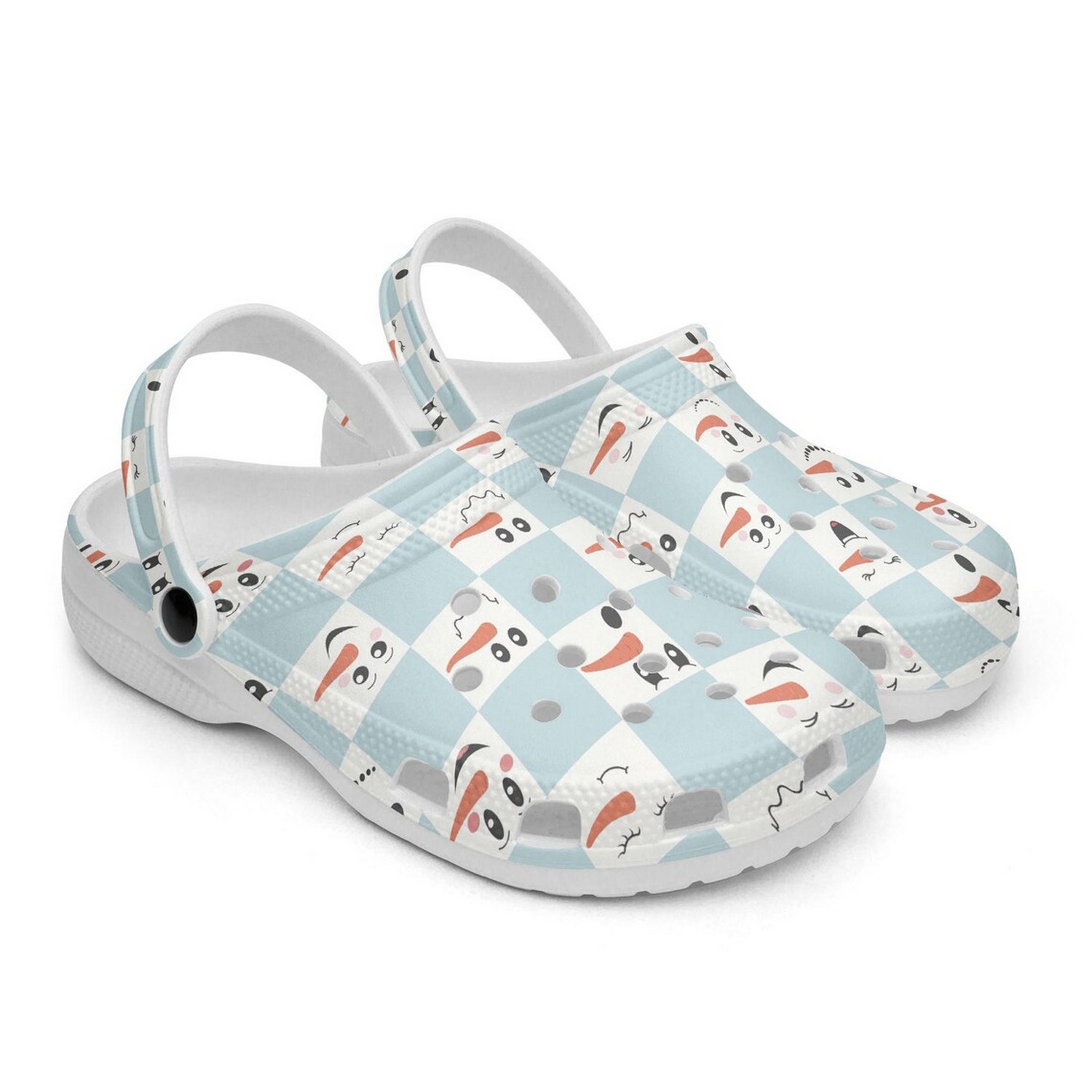 Merchidea Snowman Christmas Crocs Crocband Clogs Shoes Comfortable For Men Women and Kids