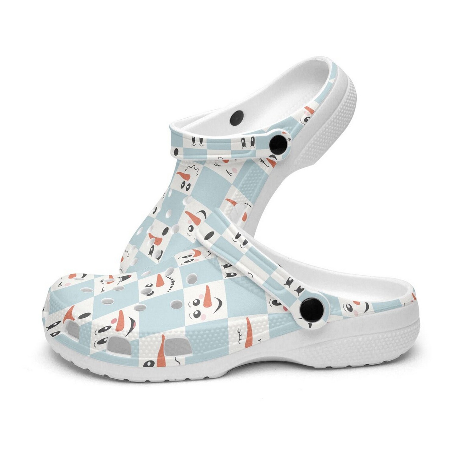 Merchidea Snowman Christmas Crocs Crocband Clogs Shoes Comfortable For Men Women and Kids