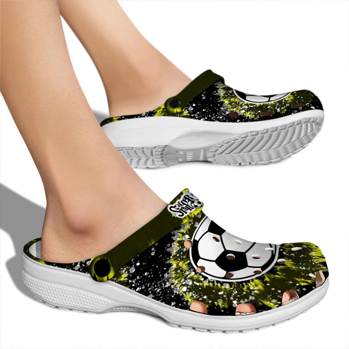 Merchidea Soccer Sport Crocs Crocband Clogs Shoes Comfortable For Men Women and Kids