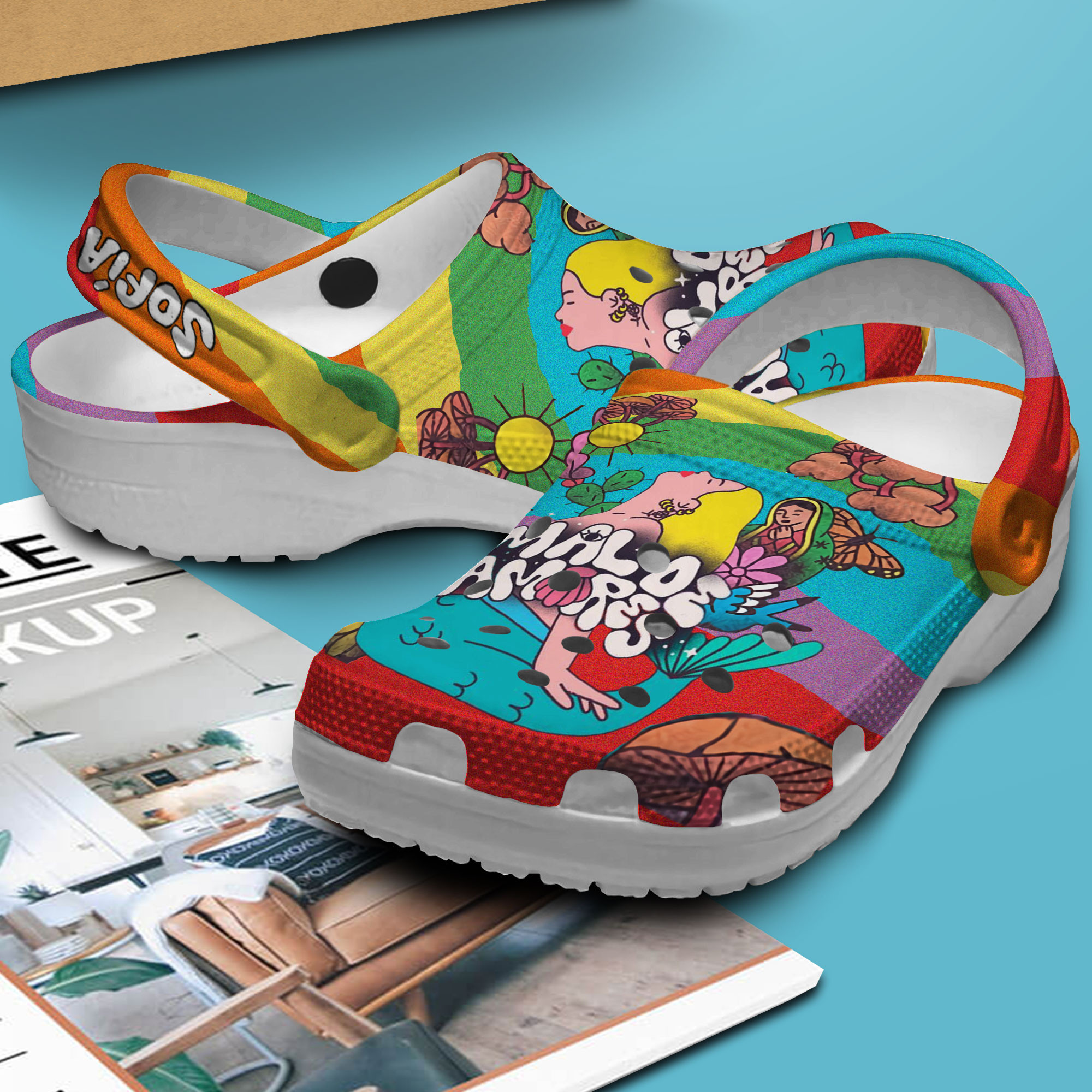Merchidea Sofia Reyes Music Crocs Crocband Clogs Shoes Comfortable For Men Women and Kids