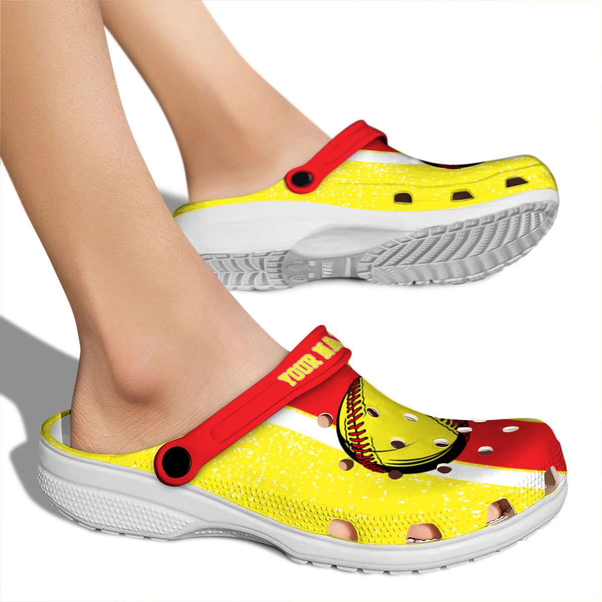 Merchidea Softball Sport Crocs Crocband Clogs Shoes Comfortable For Men Women and Kids