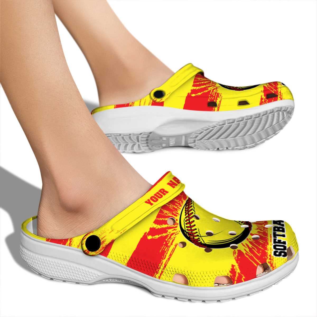 Merchidea Softball Sport Crocs Crocband Clogs Shoes Comfortable For Men Women and Kids