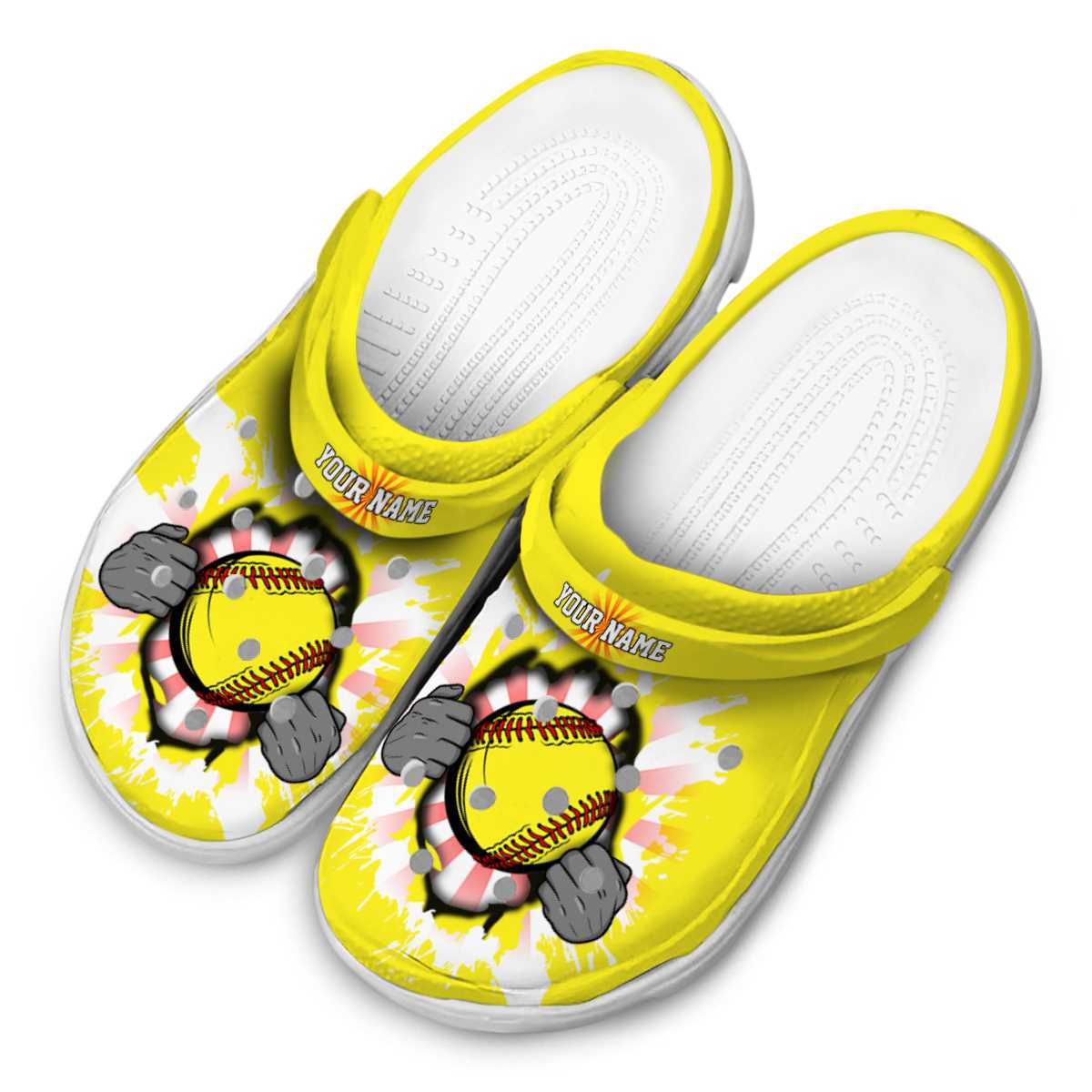 Merchidea Softball Sport Crocs Crocband Clogs Shoes Comfortable For Men Women and Kids