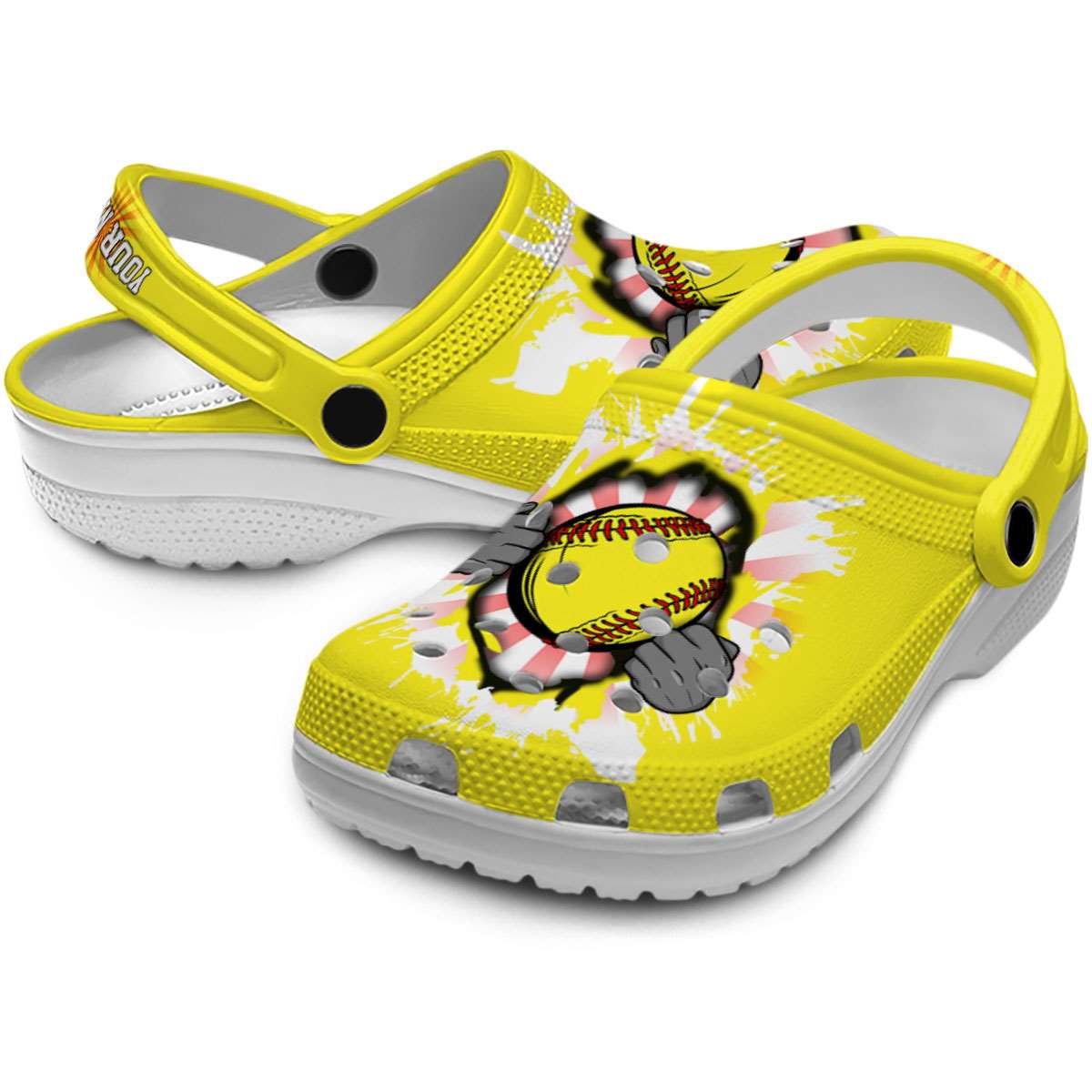 Merchidea Softball Sport Crocs Crocband Clogs Shoes Comfortable For Men Women and Kids