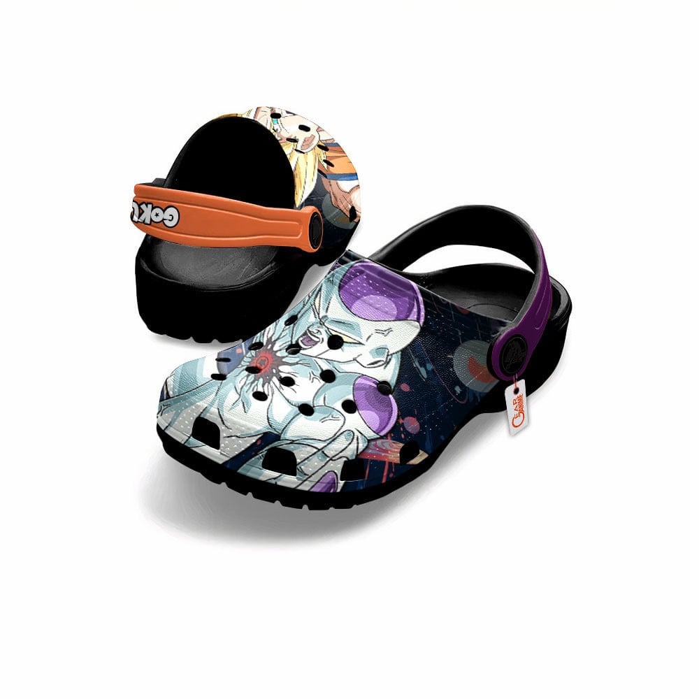 Merchidea Son Goku vs Frieza Dragon Ball Anime Crocs Crocband Clogs Shoes Comfortable For Men Women and Kids