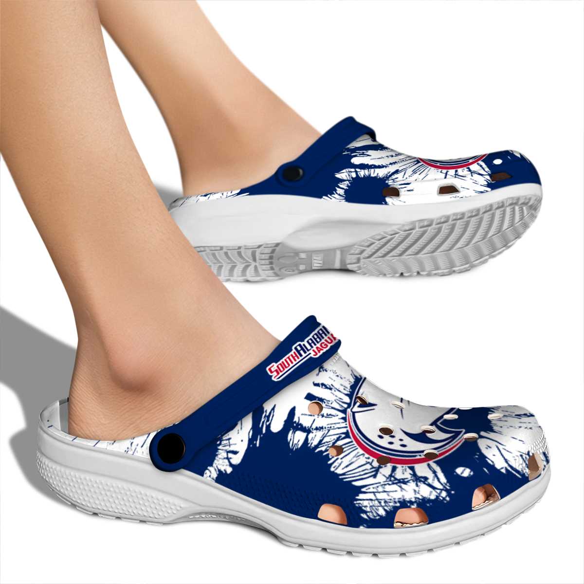 Merchidea South Alabama Jaguars NCAA Sport Crocs Crocband Clogs Shoes Comfortable For Men Women and Kids