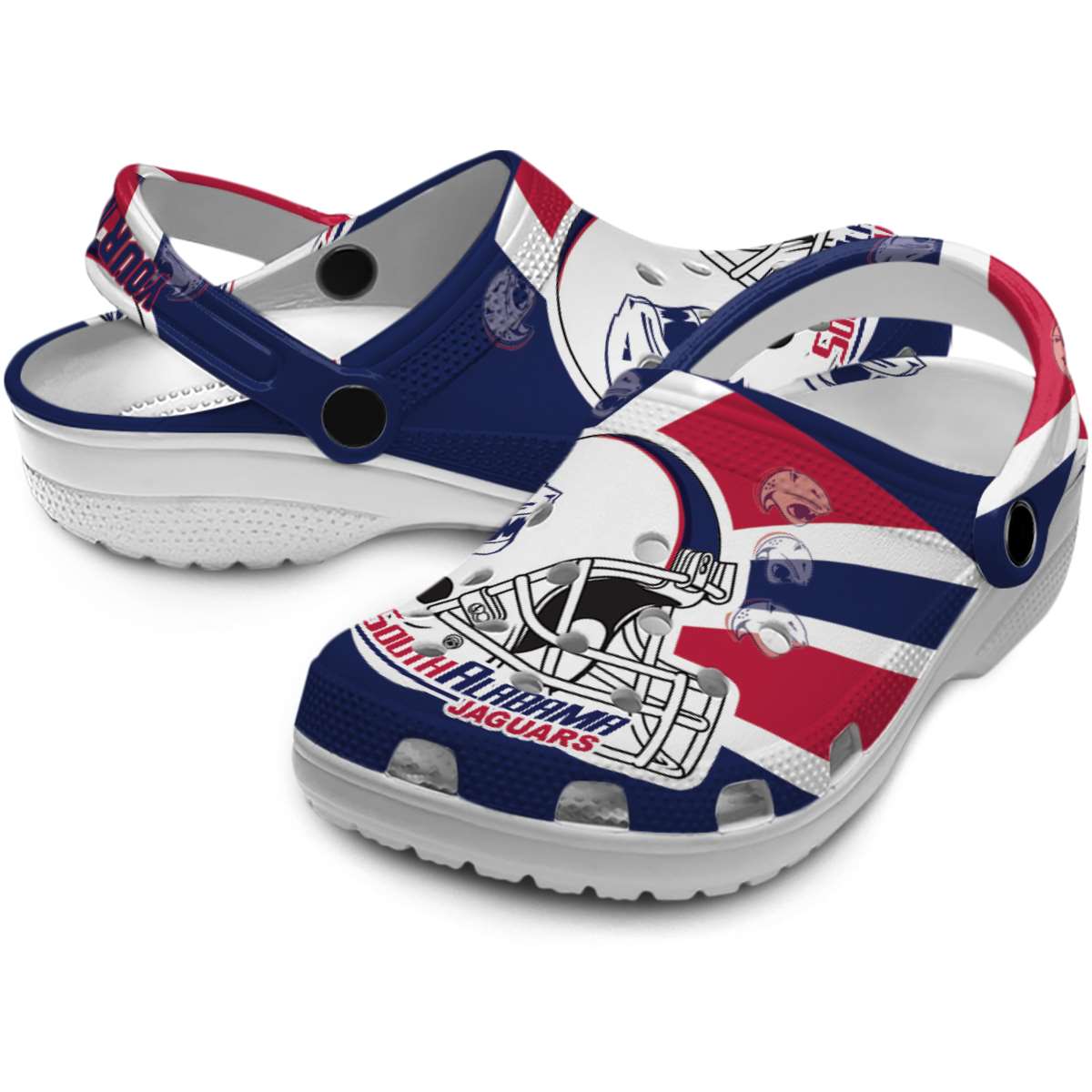 Merchidea South Alabama Jaguars NCAA Sport Crocs Crocband Clogs Shoes Comfortable For Men Women and Kids