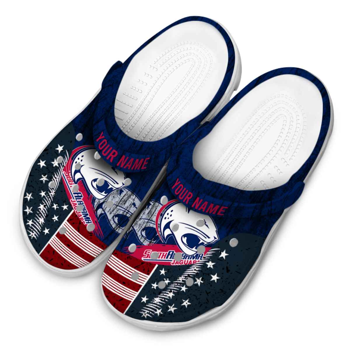 Merchidea South Alabama Jaguars NCAA Sport Crocs Crocband Clogs Shoes Comfortable For Men Women and Kids
