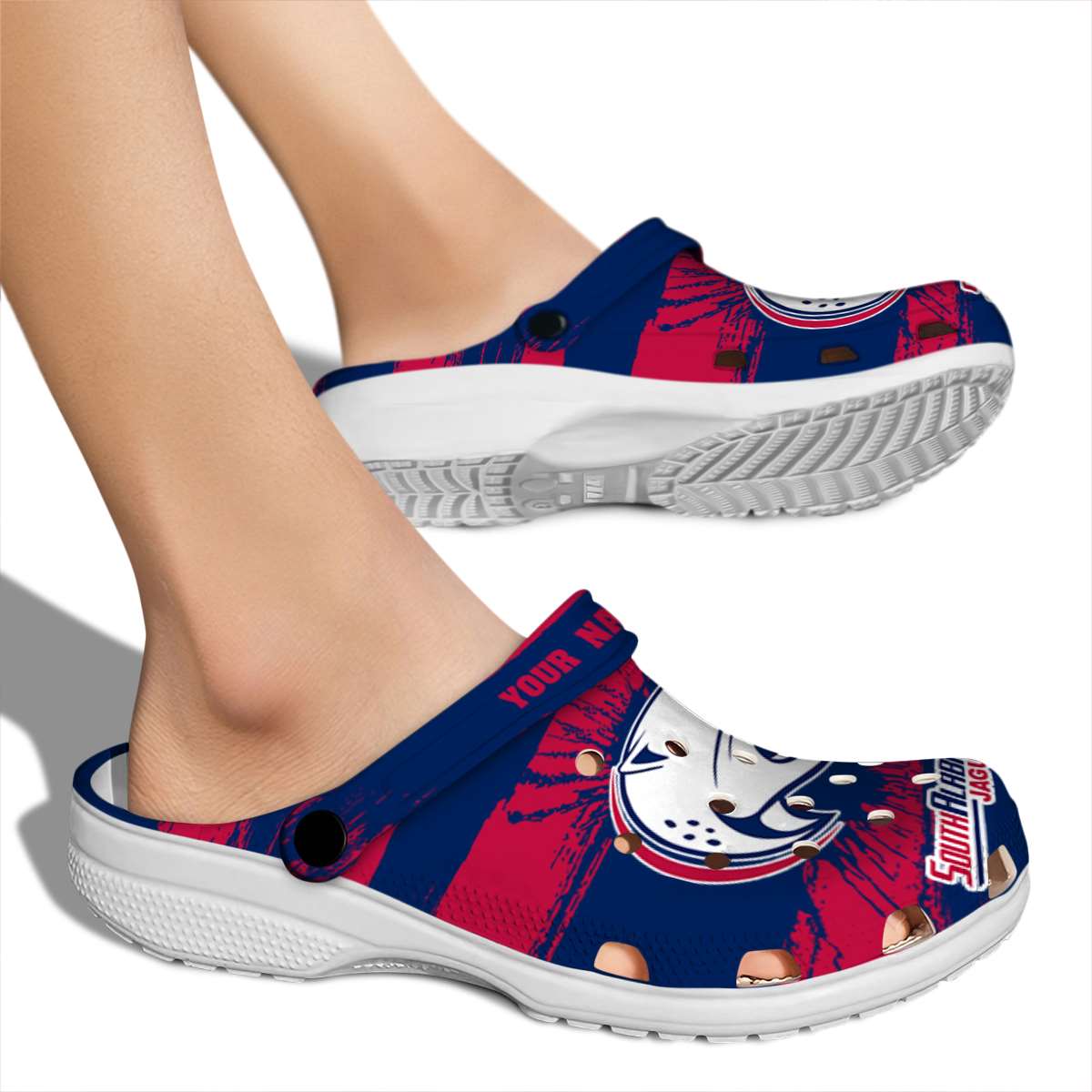 Merchidea South Alabama Jaguars NCAA Sport Crocs Crocband Clogs Shoes Comfortable For Men Women and Kids