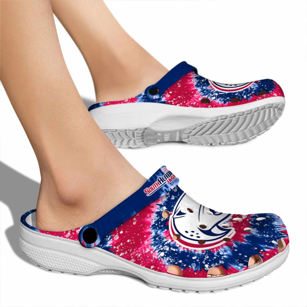 Merchidea South Alabama Jaguars NCAA Sport Crocs Crocband Clogs Shoes Comfortable For Men Women and Kids