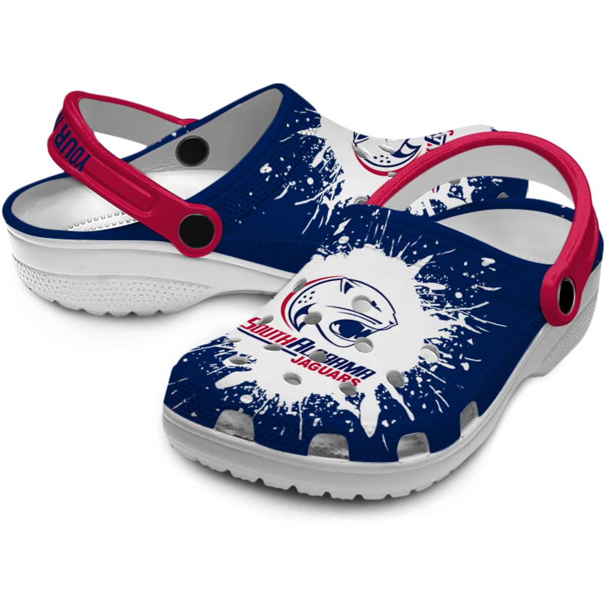Merchidea South Alabama Jaguars NCAA Sport Crocs Crocband Clogs Shoes Comfortable For Men Women and Kids