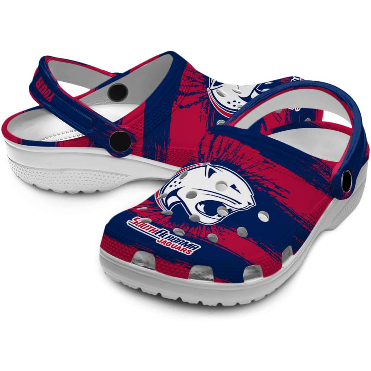 Merchidea South Alabama Jaguars NCAA Sport Crocs Crocband Clogs Shoes Comfortable For Men Women and Kids