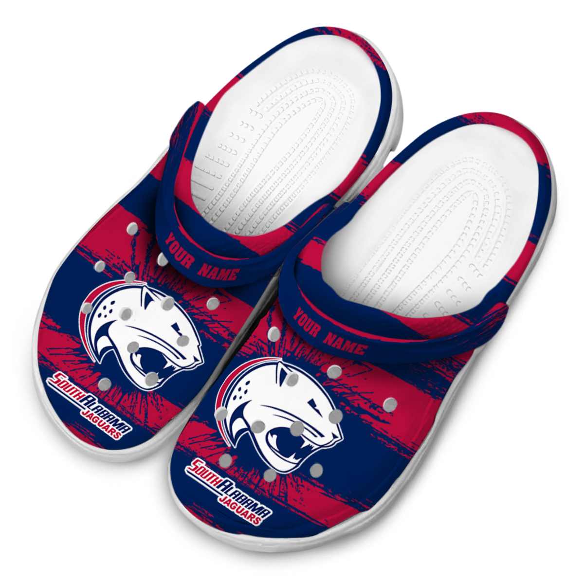 Merchidea South Alabama Jaguars NCAA Sport Crocs Crocband Clogs Shoes Comfortable For Men Women and Kids
