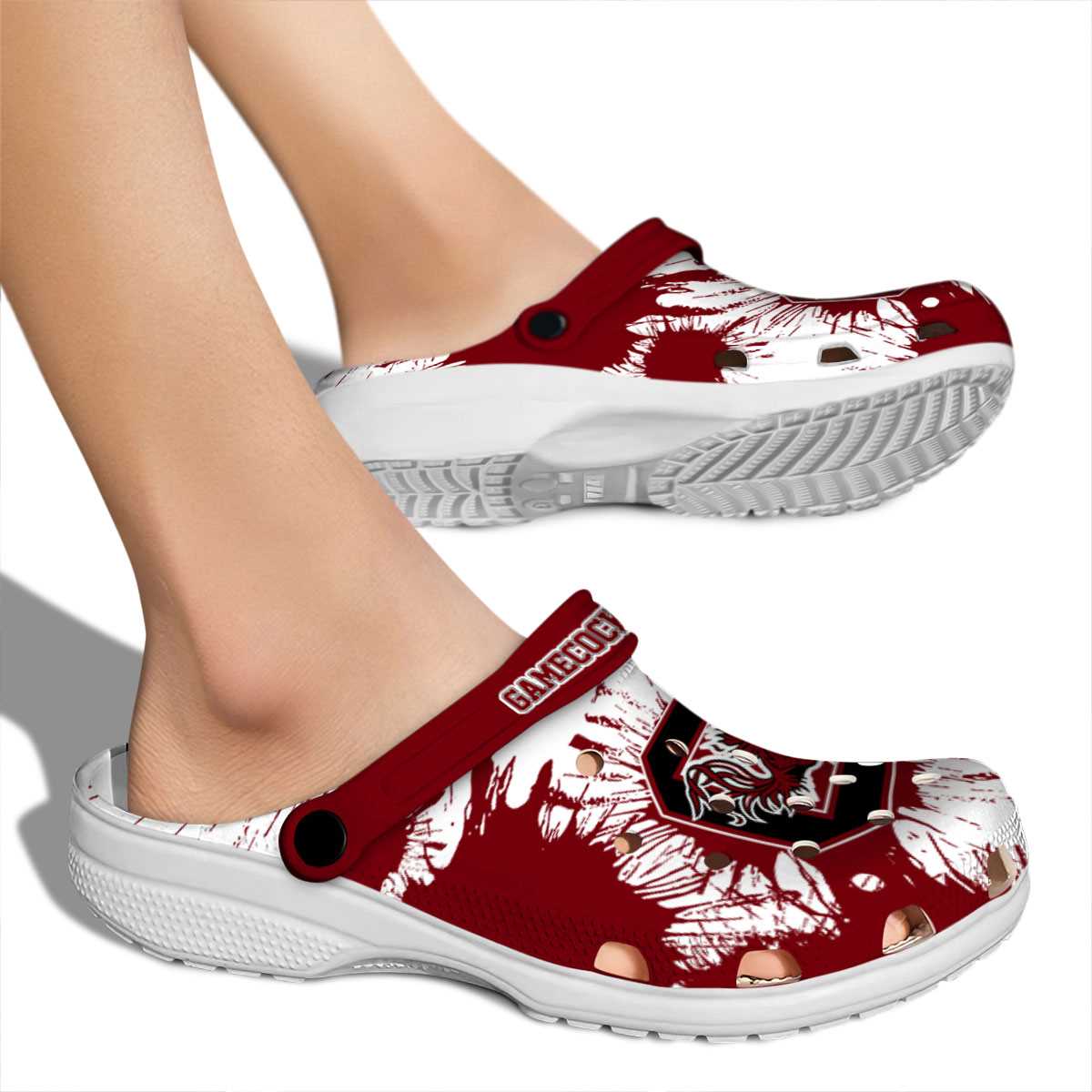 Merchidea South Carolina Gamecocks NCAA Sport Crocs Crocband Clogs Shoes Comfortable For Men Women and Kids