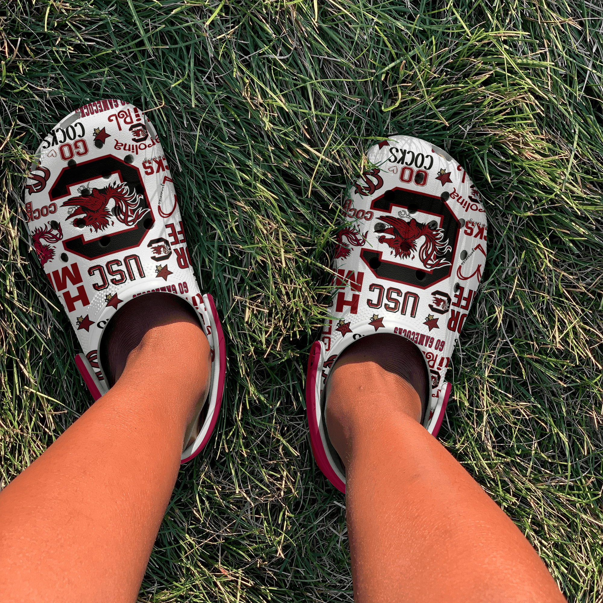 Merchidea South Carolina Gamecocks NCAA Sport Crocs Crocband Clogs Shoes Comfortable For Men Women and Kids