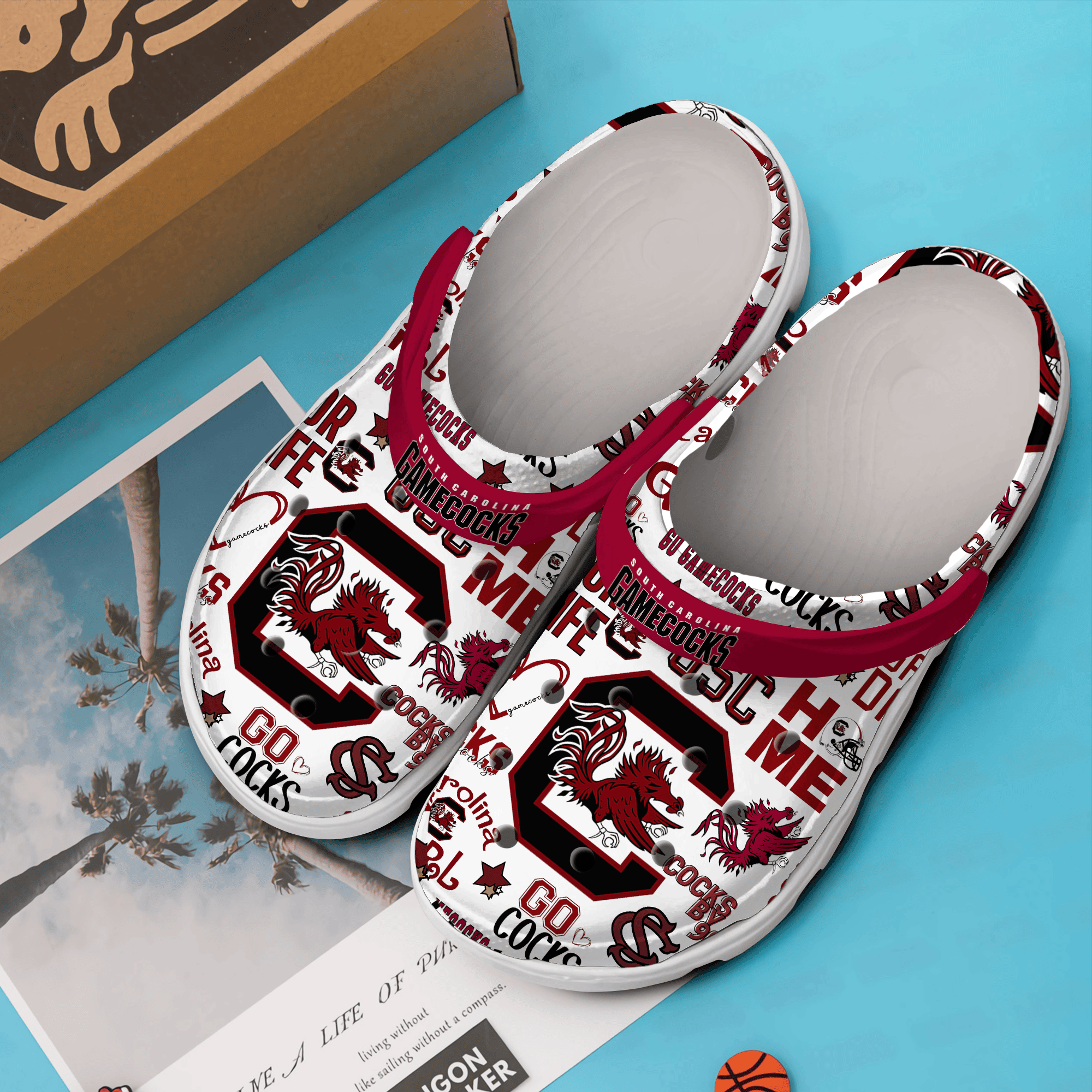 Merchidea South Carolina Gamecocks NCAA Sport Crocs Crocband Clogs Shoes Comfortable For Men Women and Kids