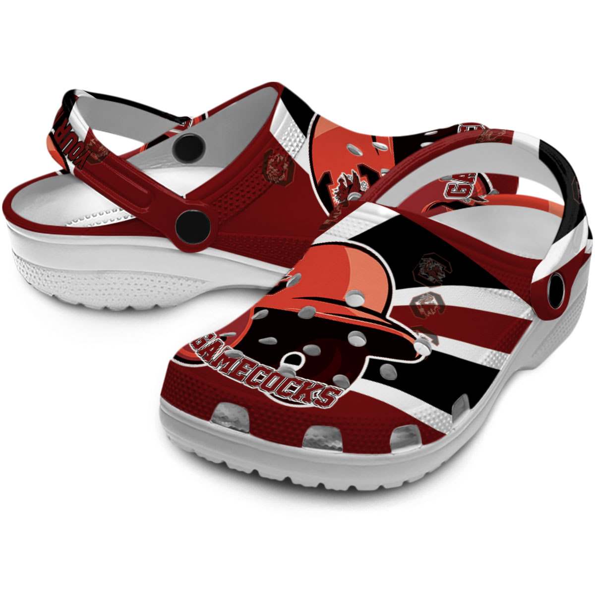 Merchidea South Carolina Gamecocks NCAA Sport Crocs Crocband Clogs Shoes Comfortable For Men Women and Kids