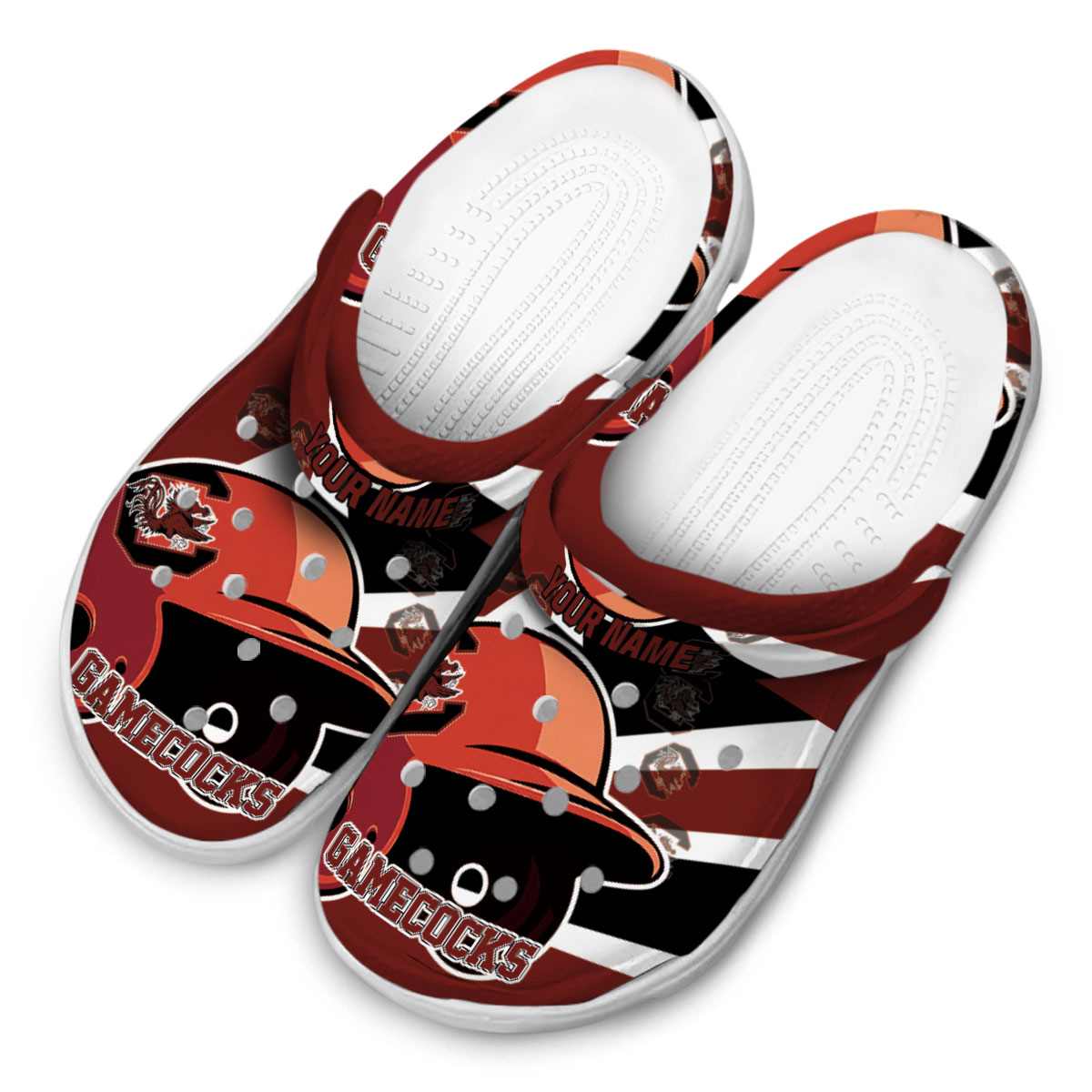 Merchidea South Carolina Gamecocks NCAA Sport Crocs Crocband Clogs Shoes Comfortable For Men Women and Kids