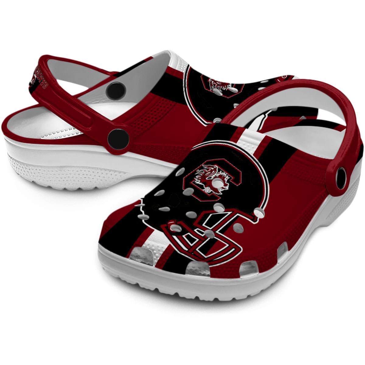 Merchidea South Carolina Gamecocks NCAA Sport Crocs Crocband Clogs Shoes Comfortable For Men Women and Kids