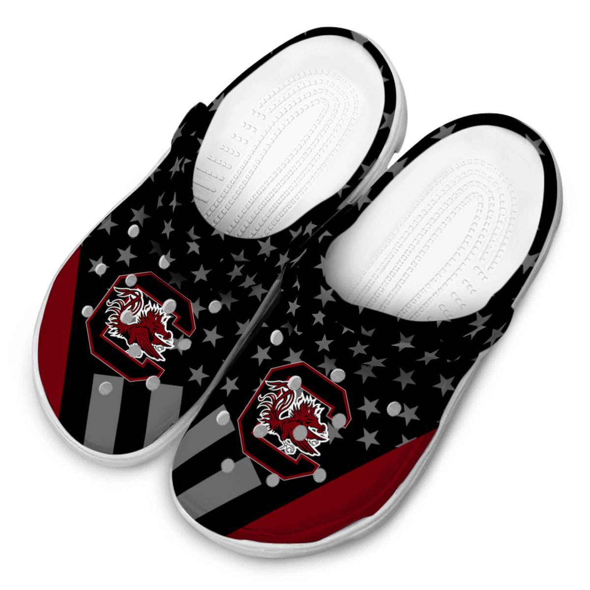 Merchidea South Carolina Gamecocks NCAA Sport Crocs Crocband Clogs Shoes Comfortable For Men Women and Kids