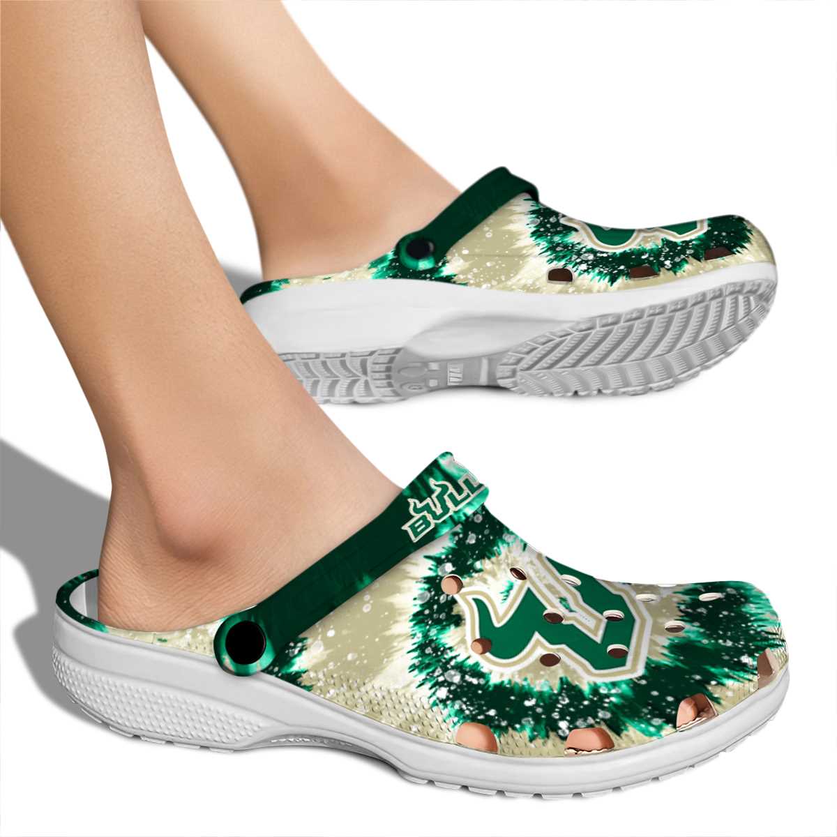Merchidea South Florida Bulls NCAA Sport Crocs Crocband Clogs Shoes Comfortable For Men Women and Kids