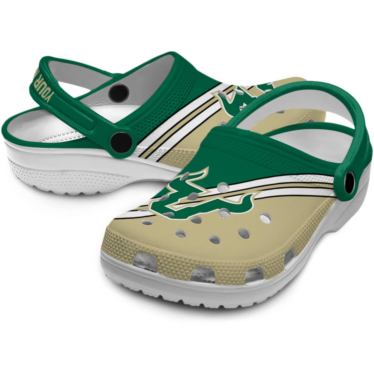 Merchidea South Florida Bulls NCAA Sport Crocs Crocband Clogs Shoes Comfortable For Men Women and Kids
