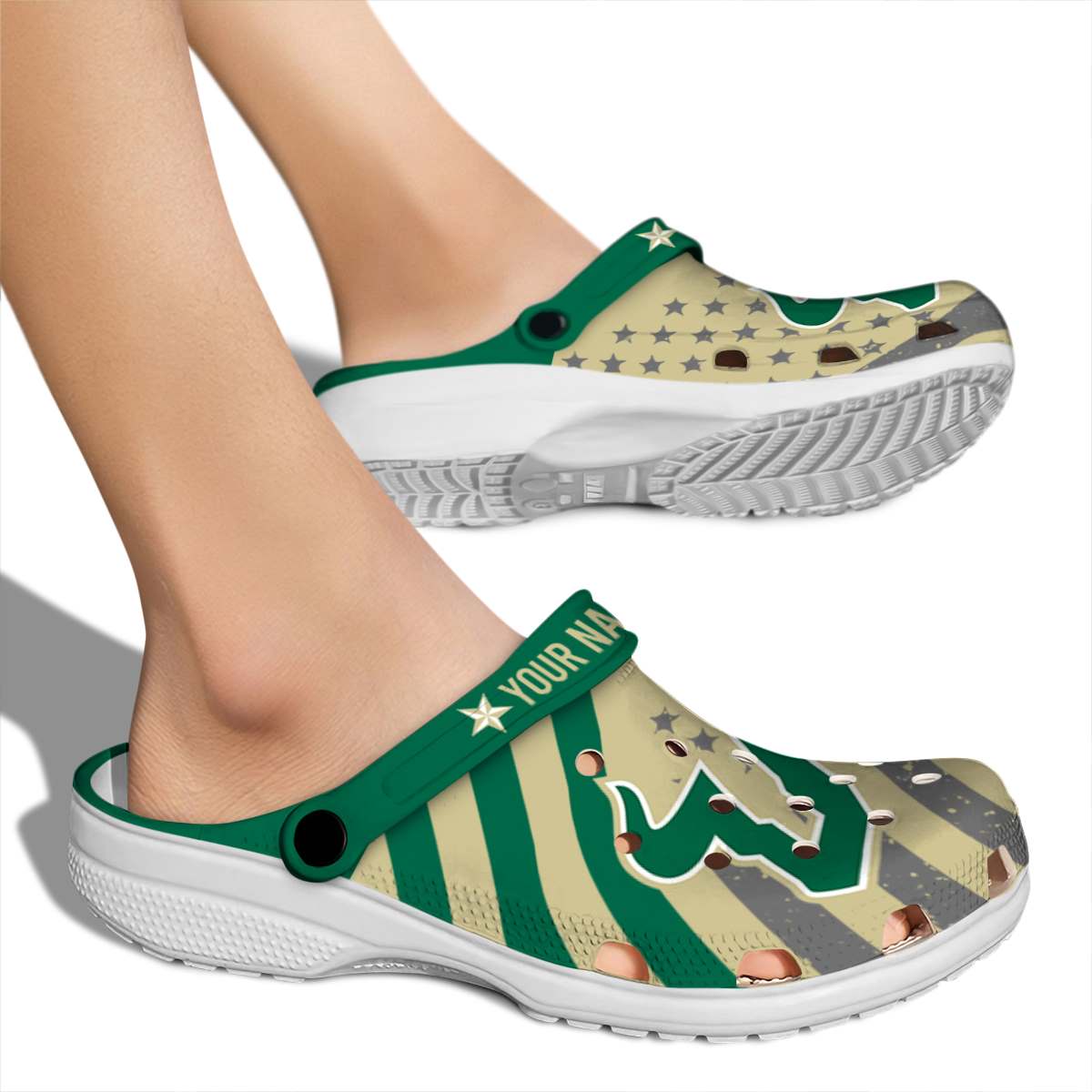 Merchidea South Florida Bulls NCAA Sport Crocs Crocband Clogs Shoes Comfortable For Men Women and Kids