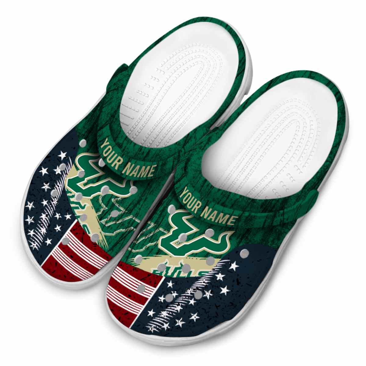 Merchidea South Florida Bulls NCAA Sport Crocs Crocband Clogs Shoes Comfortable For Men Women and Kids