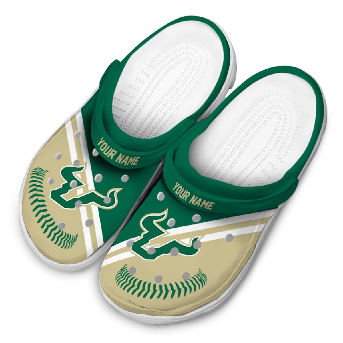 Merchidea South Florida Bulls NCAA Sport Crocs Crocband Clogs Shoes Comfortable For Men Women and Kids