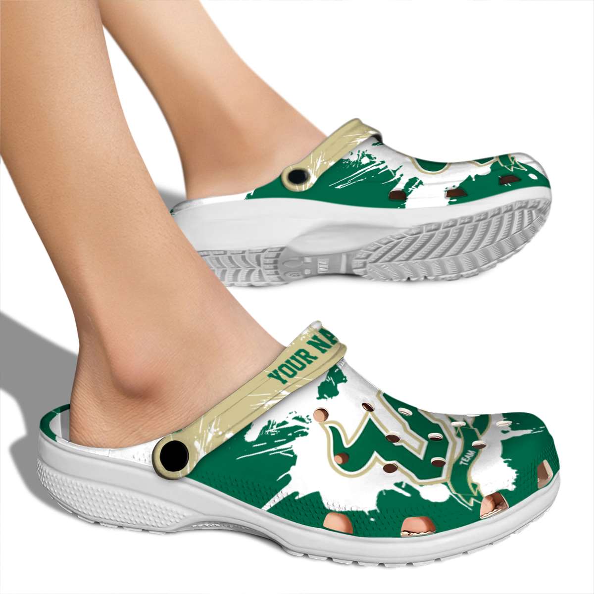 Merchidea South Florida Bulls NCAA Sport Crocs Crocband Clogs Shoes Comfortable For Men Women and Kids