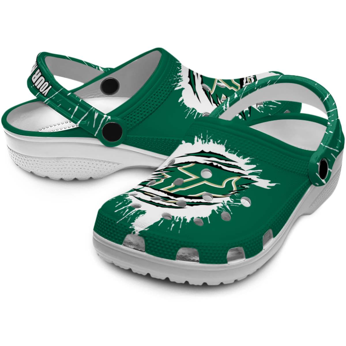 Merchidea South Florida Bulls NCAA Sport Crocs Crocband Clogs Shoes Comfortable For Men Women and Kids