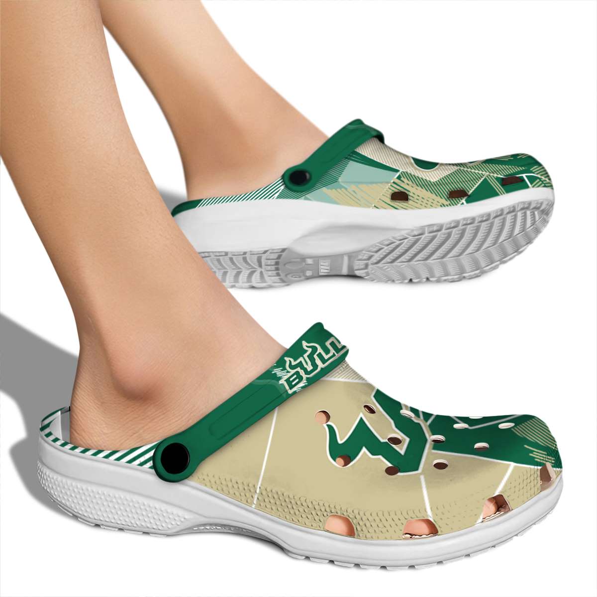Merchidea South Florida Bulls NCAA Sport Crocs Crocband Clogs Shoes Comfortable For Men Women and Kids