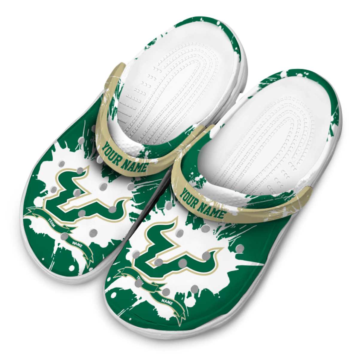 Merchidea South Florida Bulls NCAA Sport Crocs Crocband Clogs Shoes Comfortable For Men Women and Kids