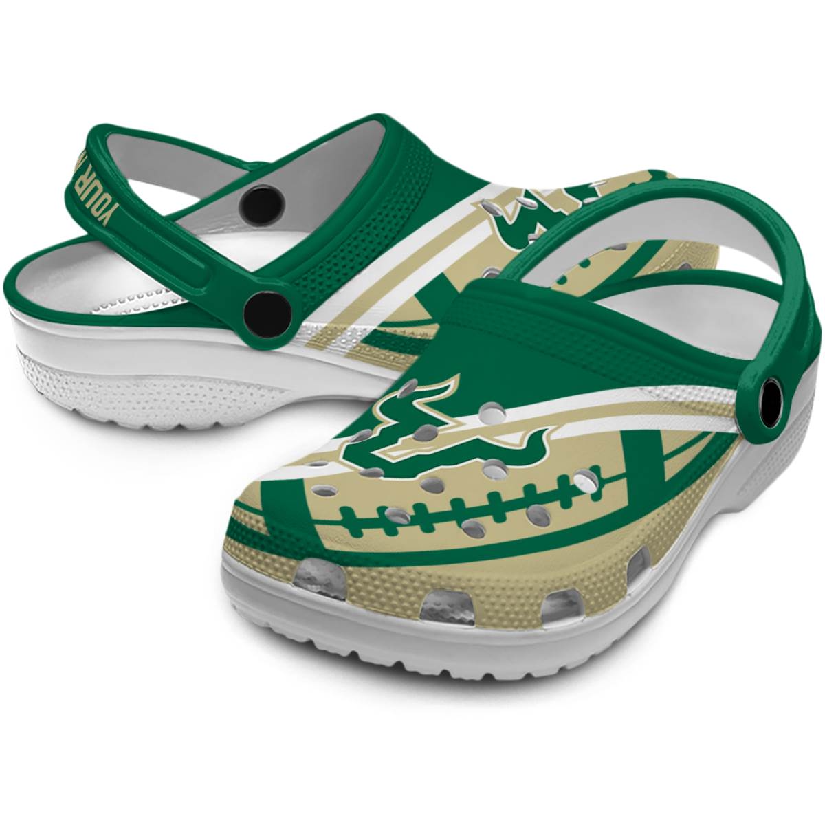 Merchidea South Florida Bulls NCAA Sport Crocs Crocband Clogs Shoes Comfortable For Men Women and Kids