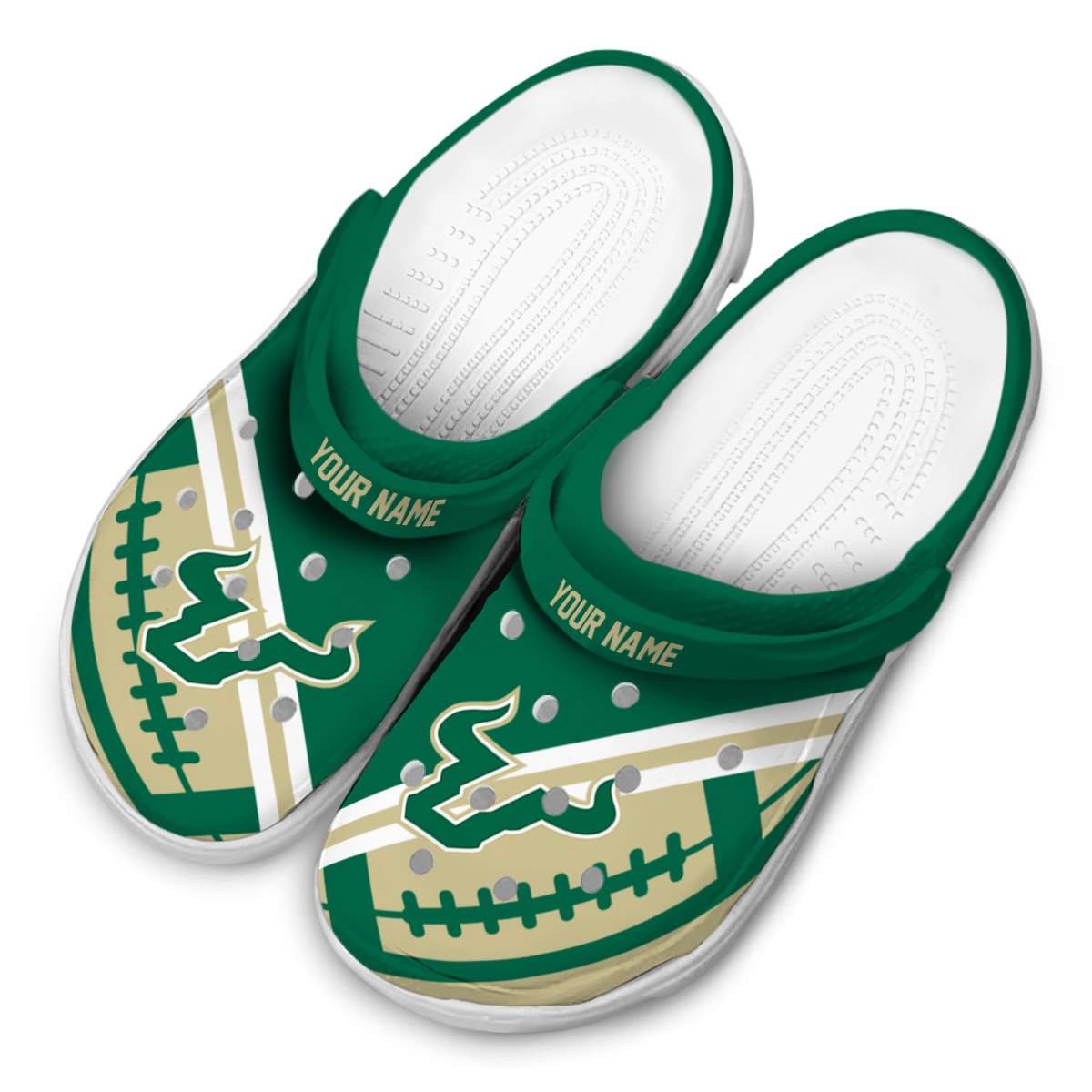 Merchidea South Florida Bulls NCAA Sport Crocs Crocband Clogs Shoes Comfortable For Men Women and Kids