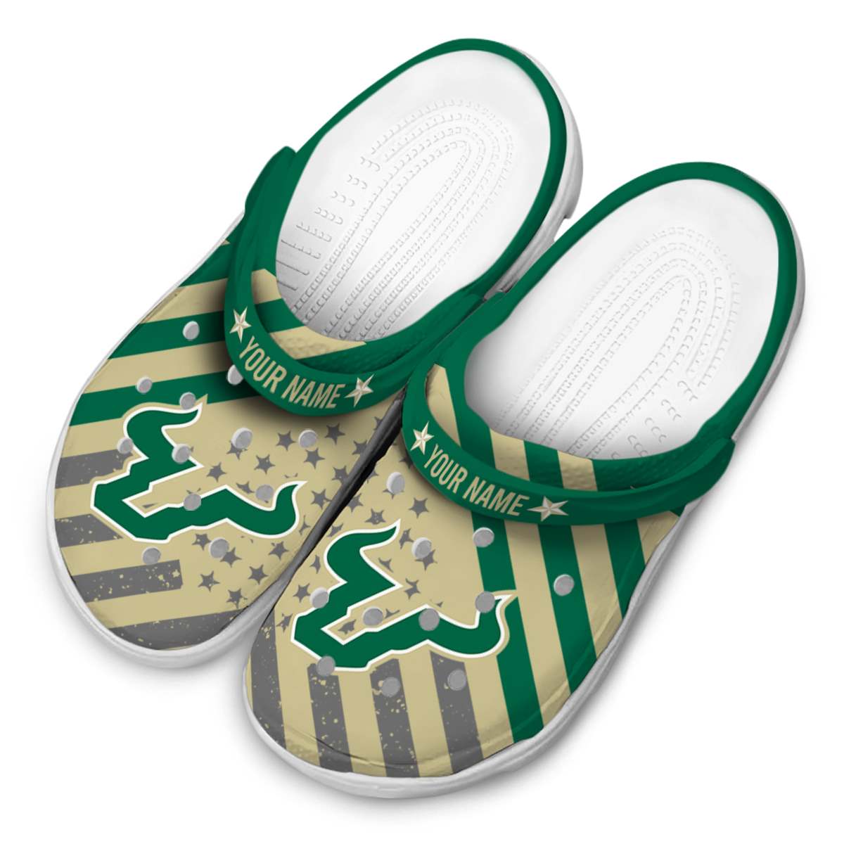 Merchidea South Florida Bulls NCAA Sport Crocs Crocband Clogs Shoes Comfortable For Men Women and Kids
