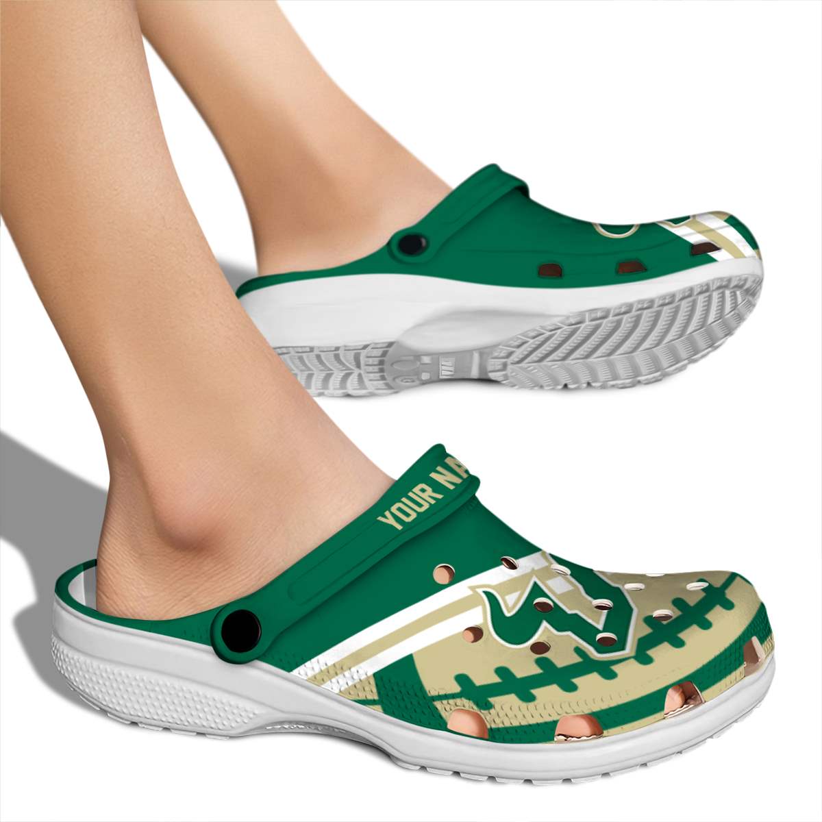 Merchidea South Florida Bulls NCAA Sport Crocs Crocband Clogs Shoes Comfortable For Men Women and Kids