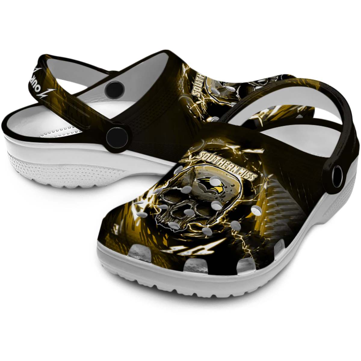 Merchidea Southern Miss Golden Eagles NCAA Sport Crocs Crocband Clogs Shoes Comfortable For Men Women and Kids