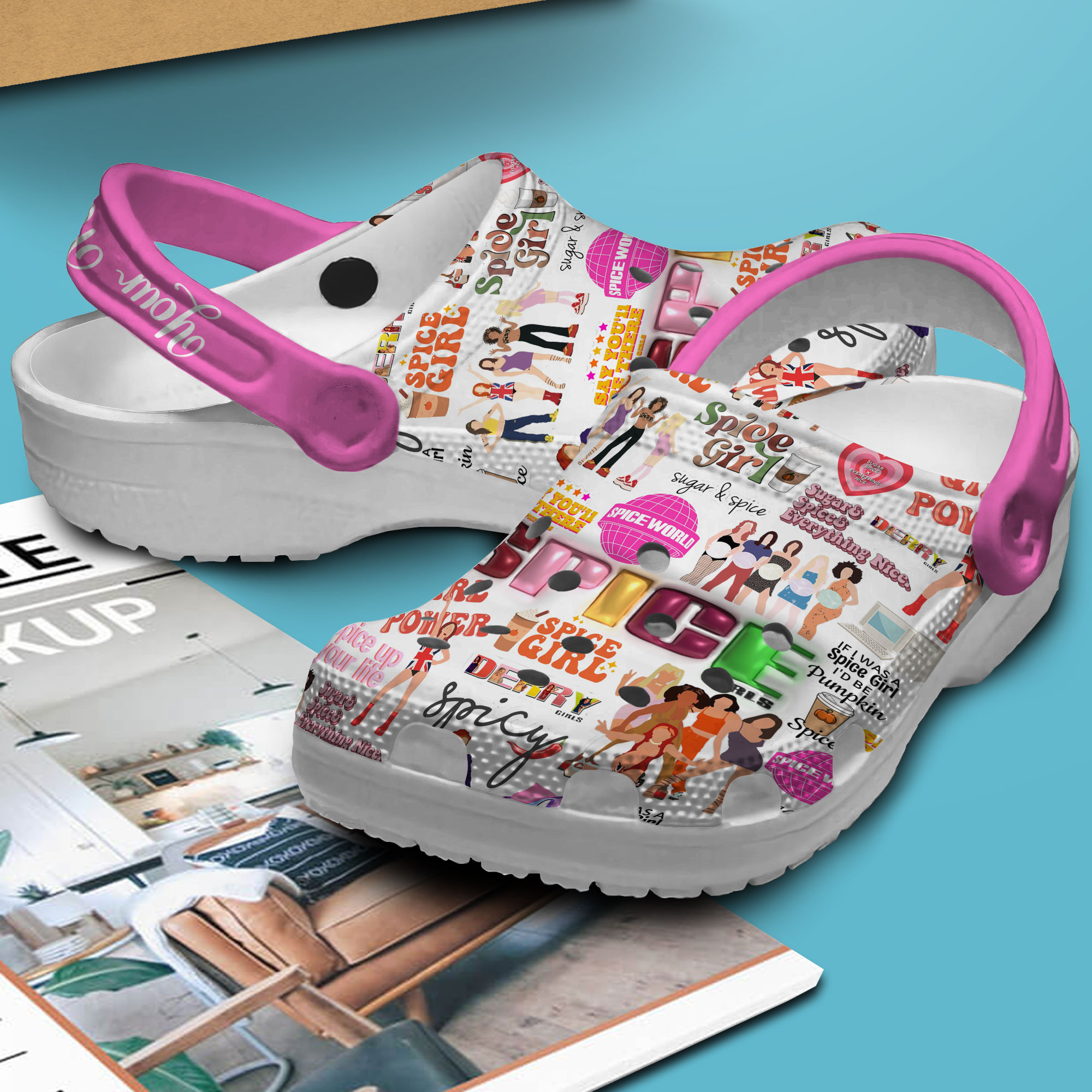 Merchidea Spice Girls Music Crocs Crocband Clogs Shoes Comfortable For Men Women and Kids