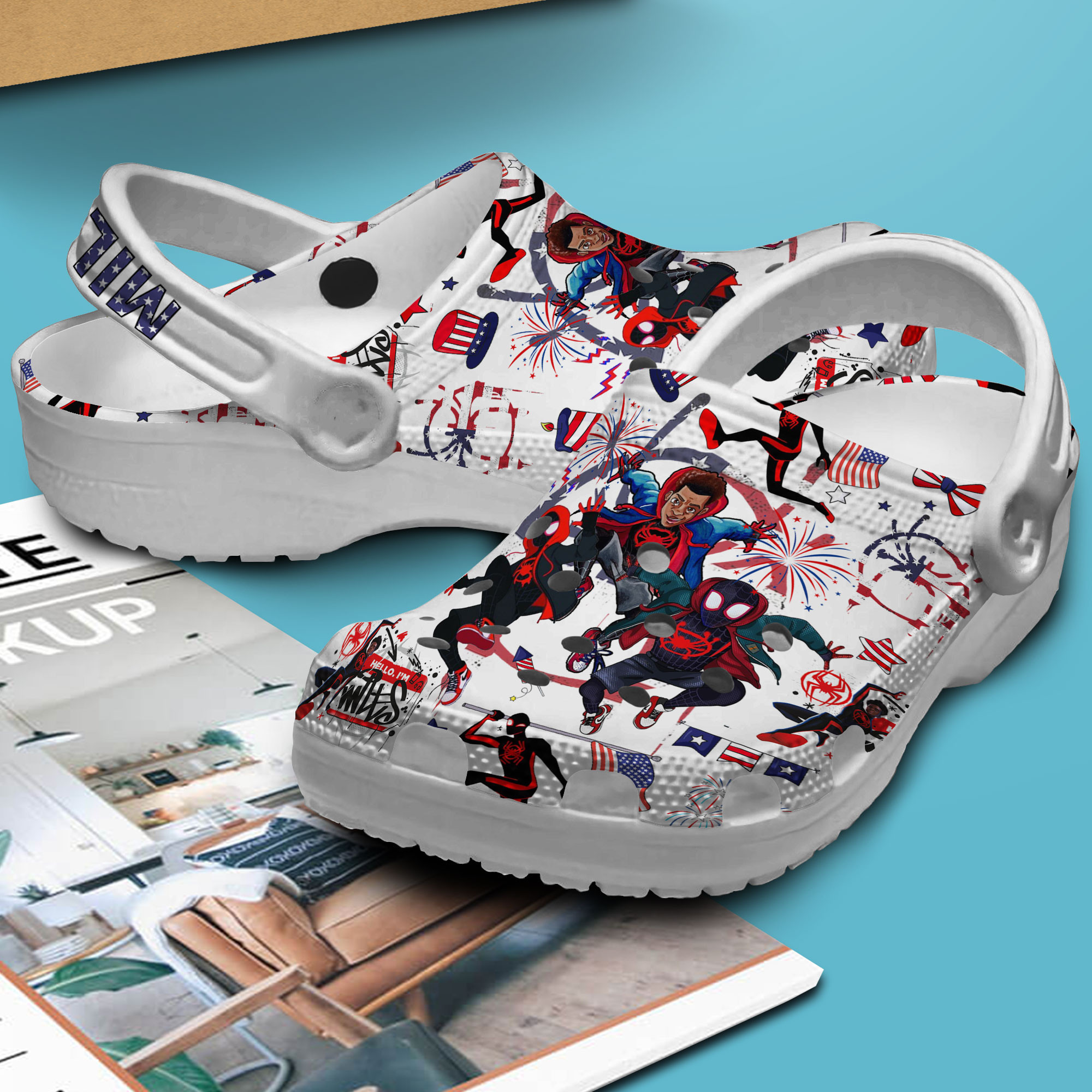 Merchidea Spider Man Across The Spider Verse Cartoon Crocs Crocband Clogs Shoes Comfortable For Men Women and Kids